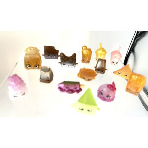 Shopkins miniature toys 15 piece Fun Lot food snacks kitchen